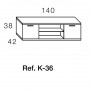 Ensemble Bibliothèque Meuble TV + Table basse KRONOS 104PLUS composé de 5 Eléments