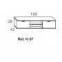 Ensemble Bibliothèque Meuble TV + Table Basse KRONOS 111PLUS composé de 5 Eléments