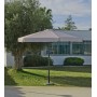 Grand Parasol De Jardin CARAC  en ALUMINIUM MAT GRIS FONCE Toile BEIGE