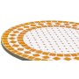 Set Salon De Jardin A Manger BERNA - MELRO  en ACIER ET MOSAIQUE STRUCTURE ACIER PLATEAU MOSAIQUE Coussins couleur  ECRU ALBA