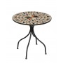 Table De Jardin ESTOR  en ACIER ET MOSAIQUE STRUCTURE ACIER PLATEAU MOSAIQUE