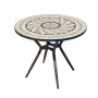 Table De Jardin SHIFA  en ACIER ET MOSAIQUE STRUCTURE ACIER PLATEAU MOSAIQUE