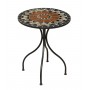Set Salon De Jardin A Manger TOSCA - SANTA  en ACIER ET MOSAIQUE STRUCTURE ACIER PLATEAU MOSAIQUE