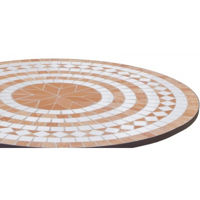 Table De Jardin DOGLI  en ACIER ET MOSAIQUE STRUCTURE ACIER PLATEAU MOSAIQUE