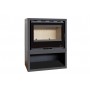 INSERT POÊLE A BOIS AVEC SUPPORT BOX Classic Vision modèle SL-140VBOX porte Battante 13kW Ventilation 2 vitesses