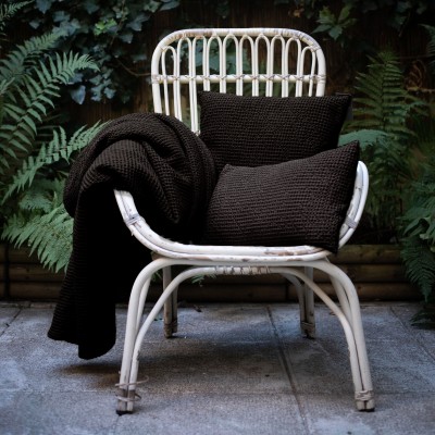 Coussin Maia Noir Carbone 45 X 45