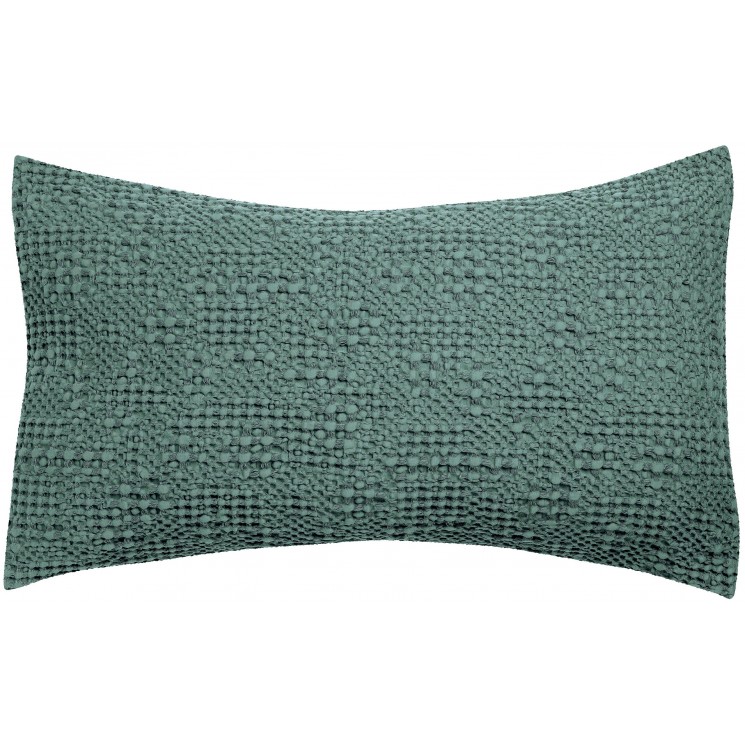 Coussin stonewashed Tana Vert de gris 40 x 65