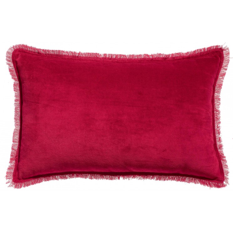 Coussin uni Fara Rubis 30 x 50