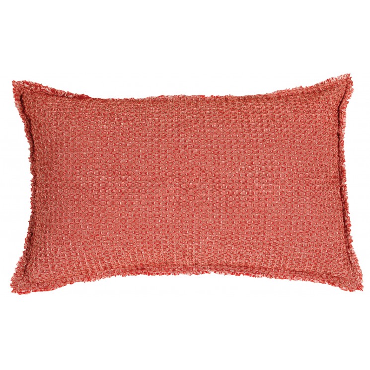 Coussin stonewashed Maia Chambray Rooibos 30 x 50