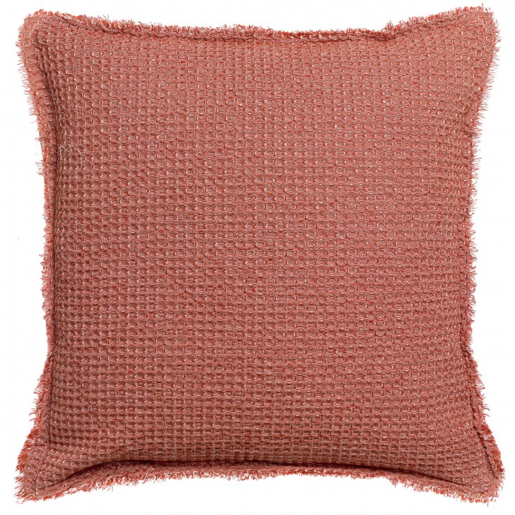 Coussin stonewashed Maia Chambray Rooibos 45 x 45