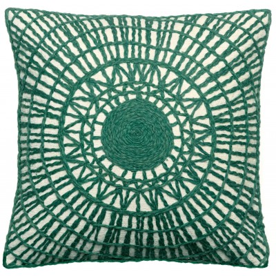 Coussin brodé Noa Epicea 45 x 45