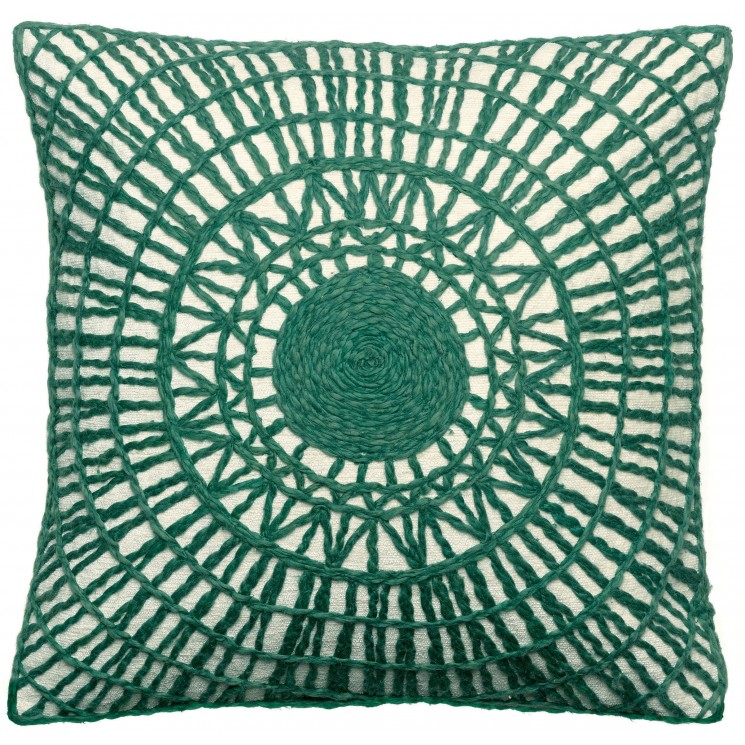 Coussin brodé Noa Epicea 45 x 45