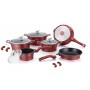 Royalty Line RL-ES2014M; Batterie de cuisine en marbre 14pcs Bourgogne