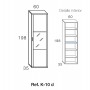 Ensemble 2 Colonnes Vitrine + Buffet KRONOS 118 composé de 3 Eléments