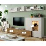 Ensemble meuble TV et table basse. COMPOSITION 653 finition POLAR ET ARTISAN