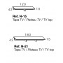 Ensemble meuble TV et table basse. COMPOSITION 654 finition POLAR ET ARTISAN