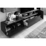 Ensemble meuble TV et table basse. COMPOSITION 662 finition POLAR ET AZABACHE