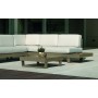 Salon de jardin Sofa MENFIS-7 Finition CHAMPAGNE Tissus ALBA ECRU DRALON de 4 à 6 places