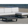 Salon de jardin Sofa MENFIS-99 Finition ANTHRACITE Tissus ALBA ECRU DRALON de 4 à 6 places