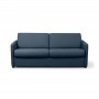 Canapé convertible système couchage express 3 places en tissu - Bleu foncé