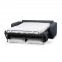 DYLAN - Canapé convertible système couchage express 3 places en tissu - Bleu foncé