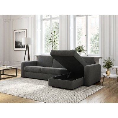 Canapé d'angle convertible système couchage express