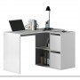 Bureau angle modulable (4 positions) avec rangement L120 cm