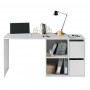 Bureau angle modulable (4 positions) avec rangement L120 cm