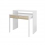 Bureau console extensible 2 tiroirs L100 cm