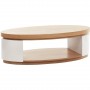 Table basse 10564CE - ELLIPSE Beige et Blanc - Lot de 1