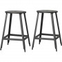 Tabouret de bar 42706NO - MANUFACTURE Noir - Lot de 2