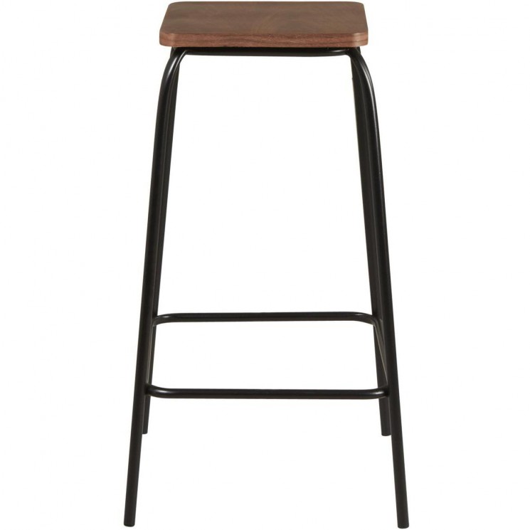 Tabouret de bar 42709NO - DOCKS Noir - Lot de 2