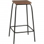 Tabouret de bar 42709NO - DOCKS Noir - Lot de 2