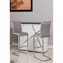 Tabouret de bar 14516GB - Dylan Gris et Blanc - Lot de 2