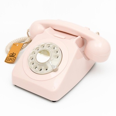 Téléphone vintage à cadran rotatif GPO 746 RETRO Rose