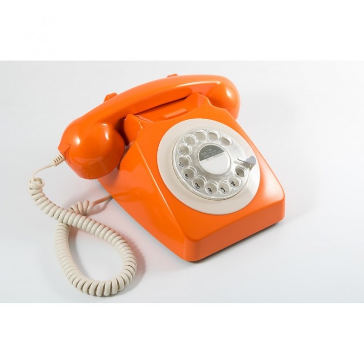 Téléphone fixe vintage polonais. Téléphone rotatif. Téléphone