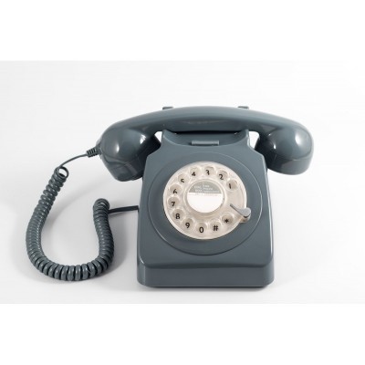 Téléphone vintage à cadran rotatif GPO 746 RETRO Gris