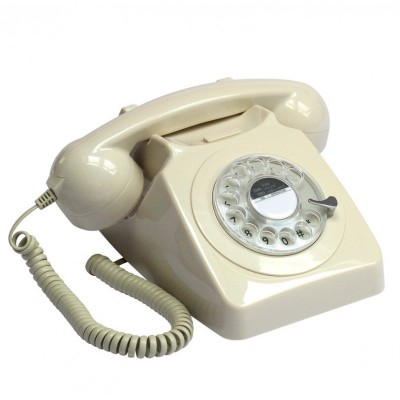 Téléphone vintage à cadran rotatif GPO 746 RETRO Ivoire