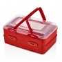 Herzberg HG-L718 : Boîte de transport de pâtisseries à emporter en duplex Rouge