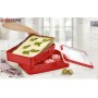 Herzberg HG-L718 : Boîte de transport de pâtisseries à emporter en duplex Rouge