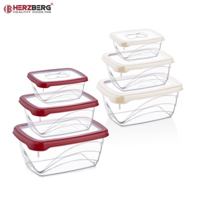 Herzberg HG-L771 : Coffret 3 pièces Extra Deep Bio Saver Rouge