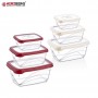Herzberg HG-L771 : Coffret 3 pièces Extra Deep Bio Saver Rouge