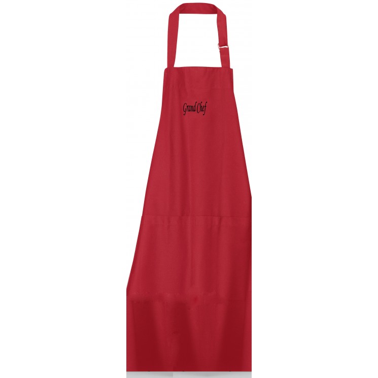 Tablier Grand Chef Rouge 75 X 90