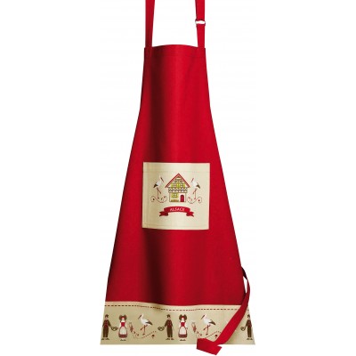 Tablier de cuisine Hisla Rouge/Ecru 72 x 85