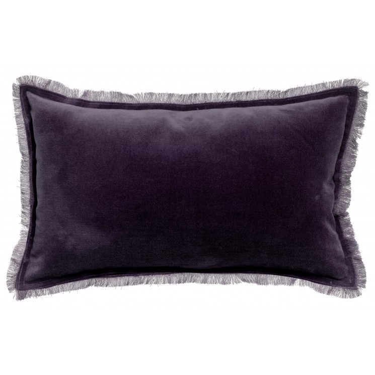 Coussin uni Fara Raisin 30 x 50