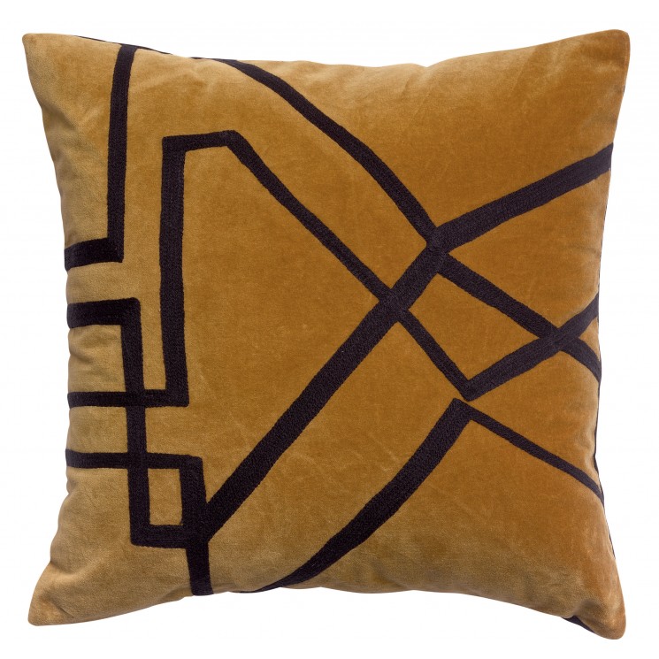 Coussin Fara brodé Bronze 45 x 45