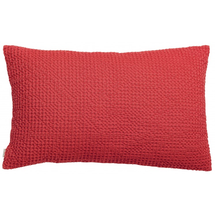 Coussin stonewashed Maia Groseille 30 x 50