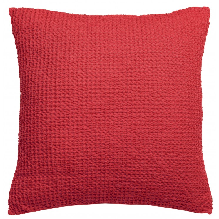 Coussin stonewashed Maia Groseille 45 x 45