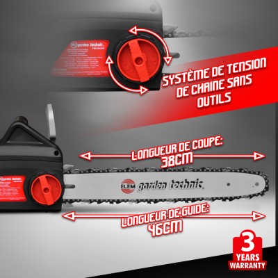 Tronçonneuse électrique 2000W - Guide 46cm