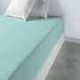 Drap housse uni Coton bonnet 35 cm Aqua 160 x 200 x 35